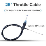 25" Throttle Cable for Baja, Coolster, & Motovox Dirt Bikes