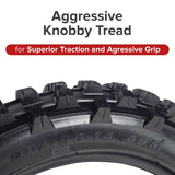 90/100-14 (3.00/4.10-14) Rear Tire with Knobby Tread for the Baja Dirt Runner (DR90) Dirt Bike