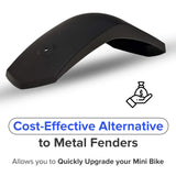 Black Plastic Rear Fender for Baja Doodle Bug DB30 & Coleman CC100X Mini Bikes