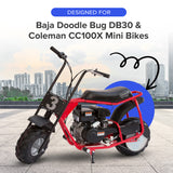 Black Plastic Rear Fender for the Massimo MM-MB100 Mini Bike