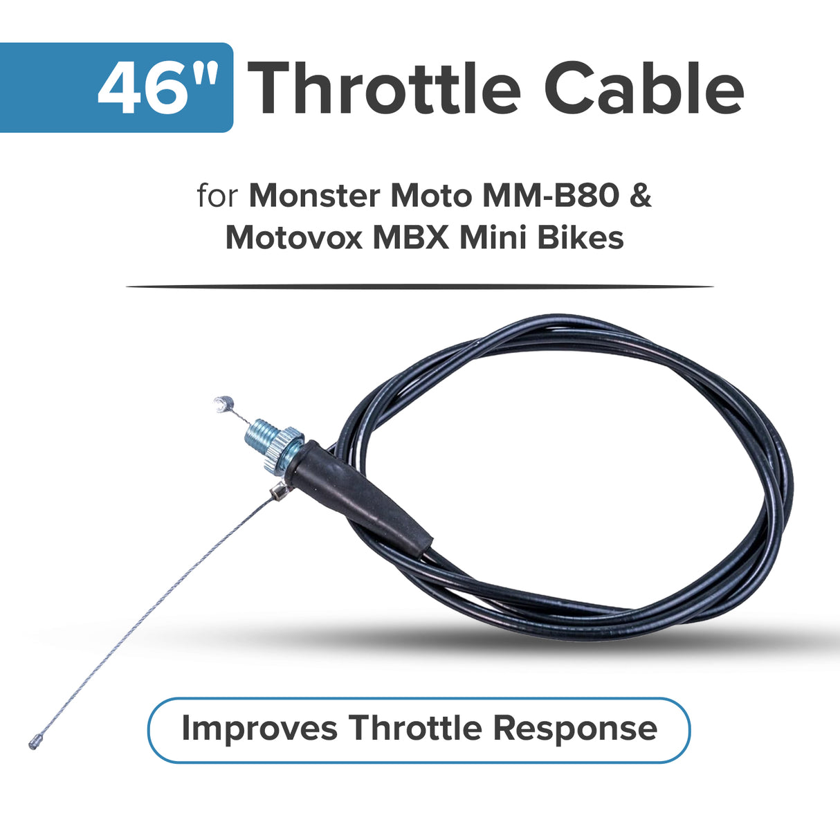 Throttle Cable for Motovox MBX10 and MBX11 Mini Bikes