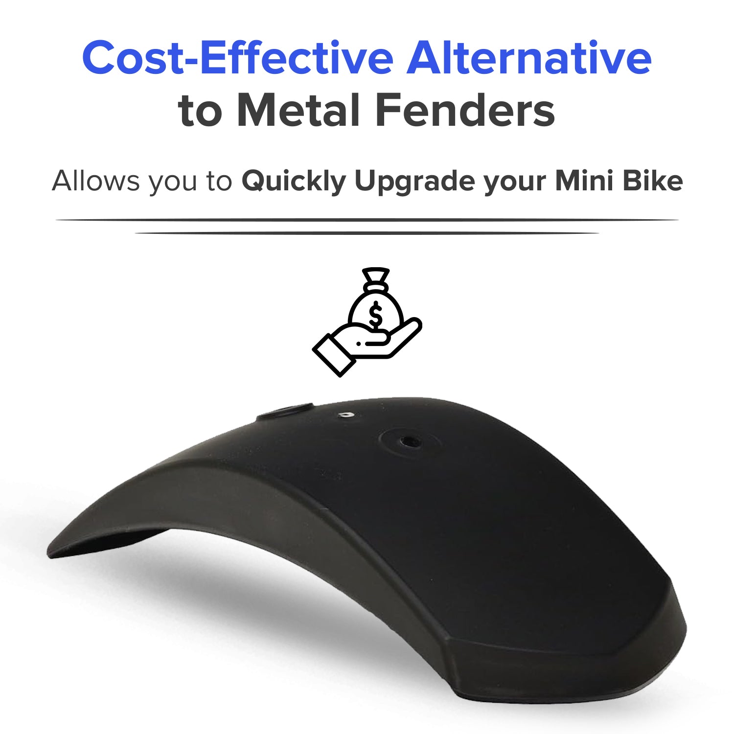 Black Plastic Front Fender for Baja Doodle Bug DB30 & Coleman CC100X Mini Bikes