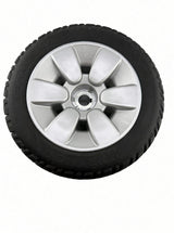9"x3" (2.80/2.50-4) Flat-Free Drive Wheel Assembly with Silver Rim & Black Tire for Jazzy Select Elite & Pride TSS 300 (Blemished)