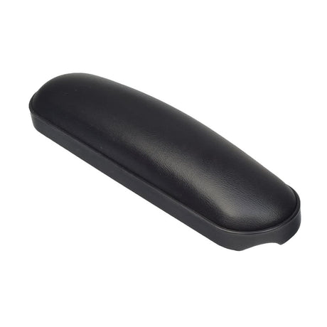9x2-1/8 Black Upholstered Armrest Pad for Wheelchairs, featuring a black plastic case with a black cover, designed to replace missing or damaged armrests on various mobility scooters and power chairs.