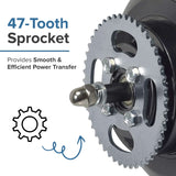 Chain Drive Rear Wheel Assembly for Electric Scooters