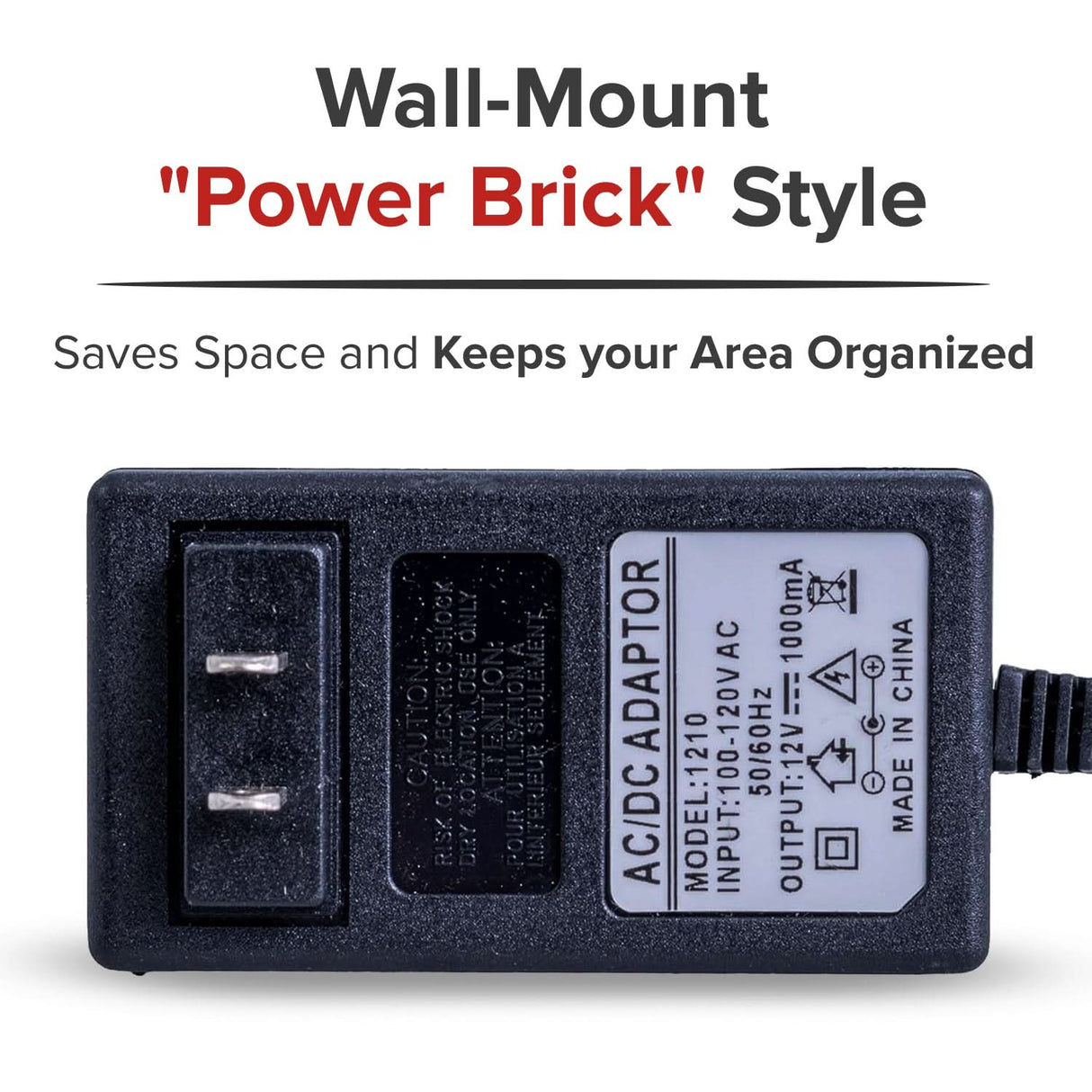 12 Volt 1.0 Amp Square End Battery Charger for Ride-On Toys