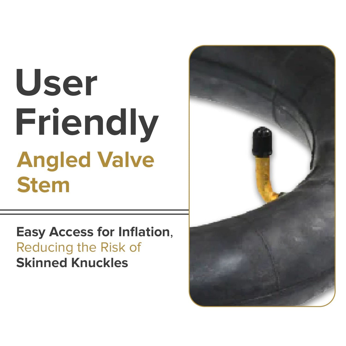 10x2/2.125 Dirt Bike & Scooter Inner Tube with Angled Valve Stem