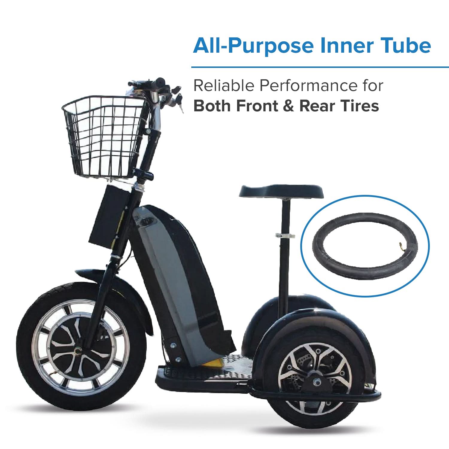 16x2.15/2.50 Inner Tube with Angled Valve Stem