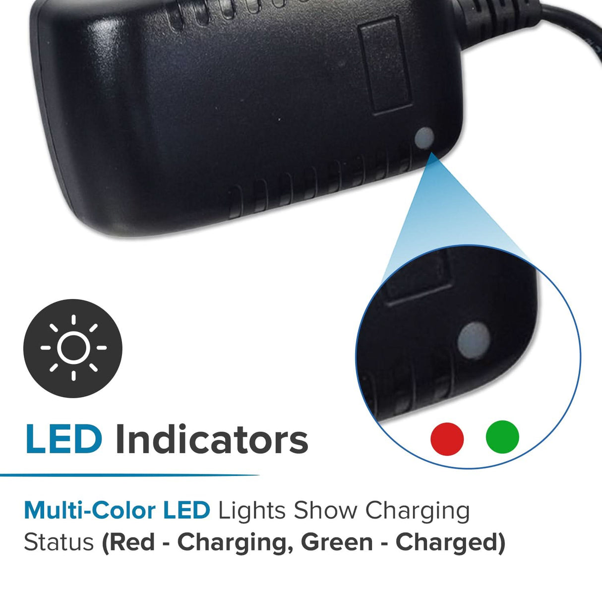 12 Volt 2.1 mm ID Coaxial Battery Charger for the Razor Pocket Mod Petite