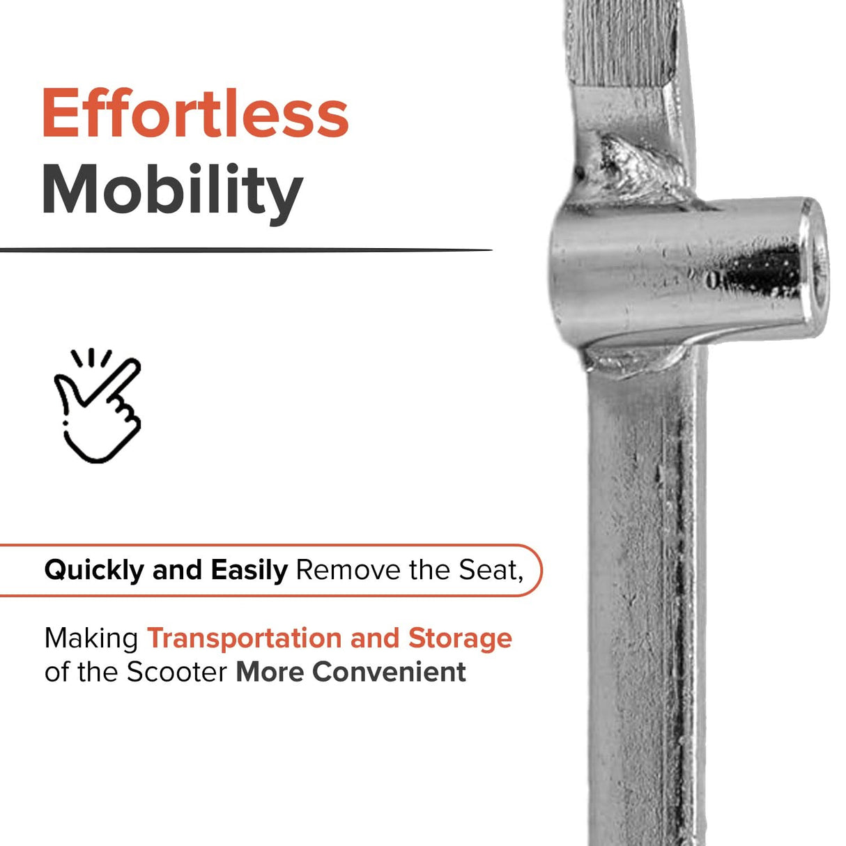 Seat Release Lever for the Pride Revo, Sonic, Zero Turn 8, & Go-Go Scooters (DWR9998C016)