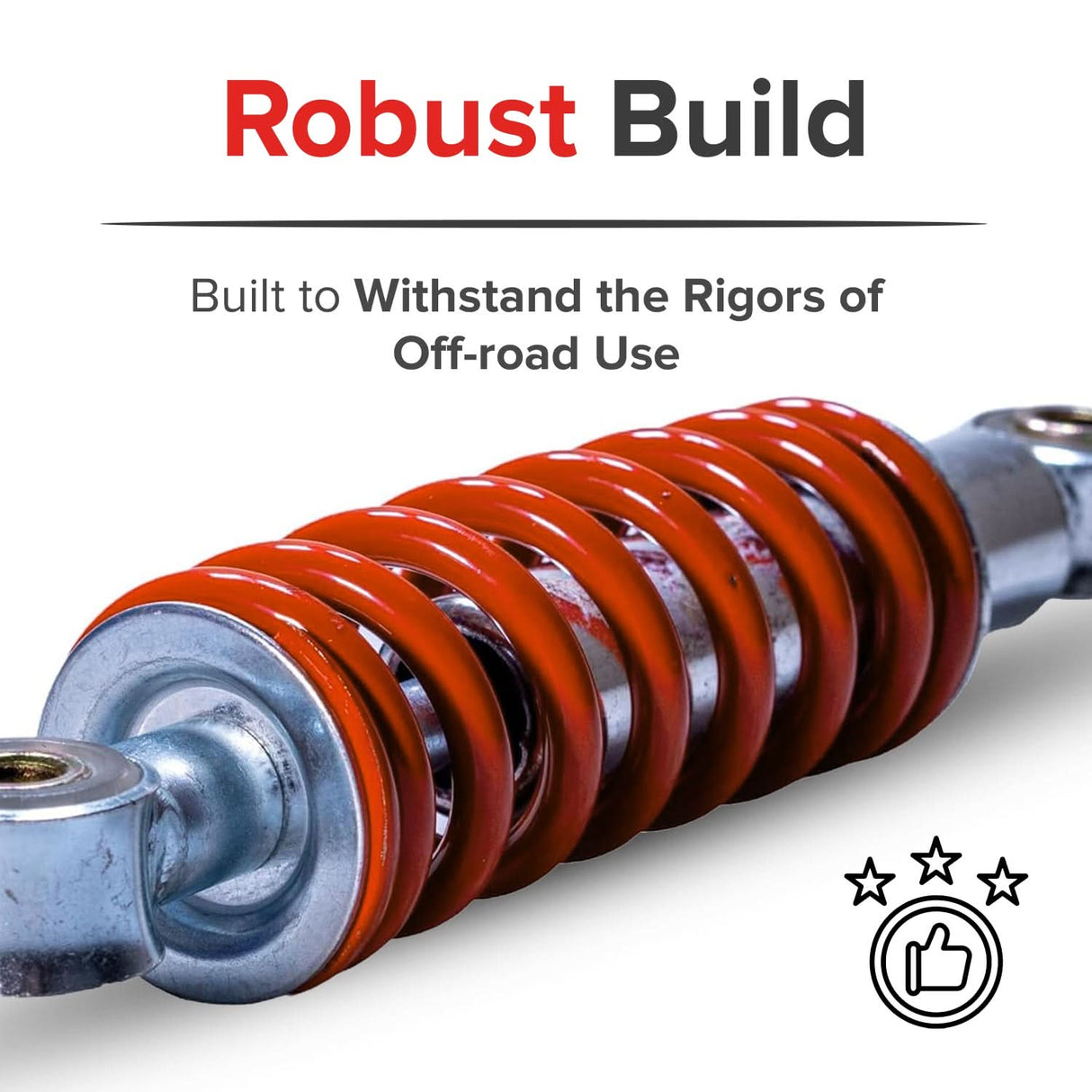 195 mm Adjustable Shocks with 8 mm Eyes for Go-Karts & Mini Bikes (Set of 2)