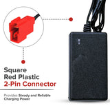 12 Volt 1.0 Amp Square End Battery Charger for Rollplay Nighthawk & ATV Quad Ride-On Toys