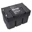 BAT2004389 - 25.6 Volt 32.4 Ah lithium (LiFePO4) battery for the Pride Jazzy EVO 613Li power chair, top view showing the label, carry handle, and terminals.