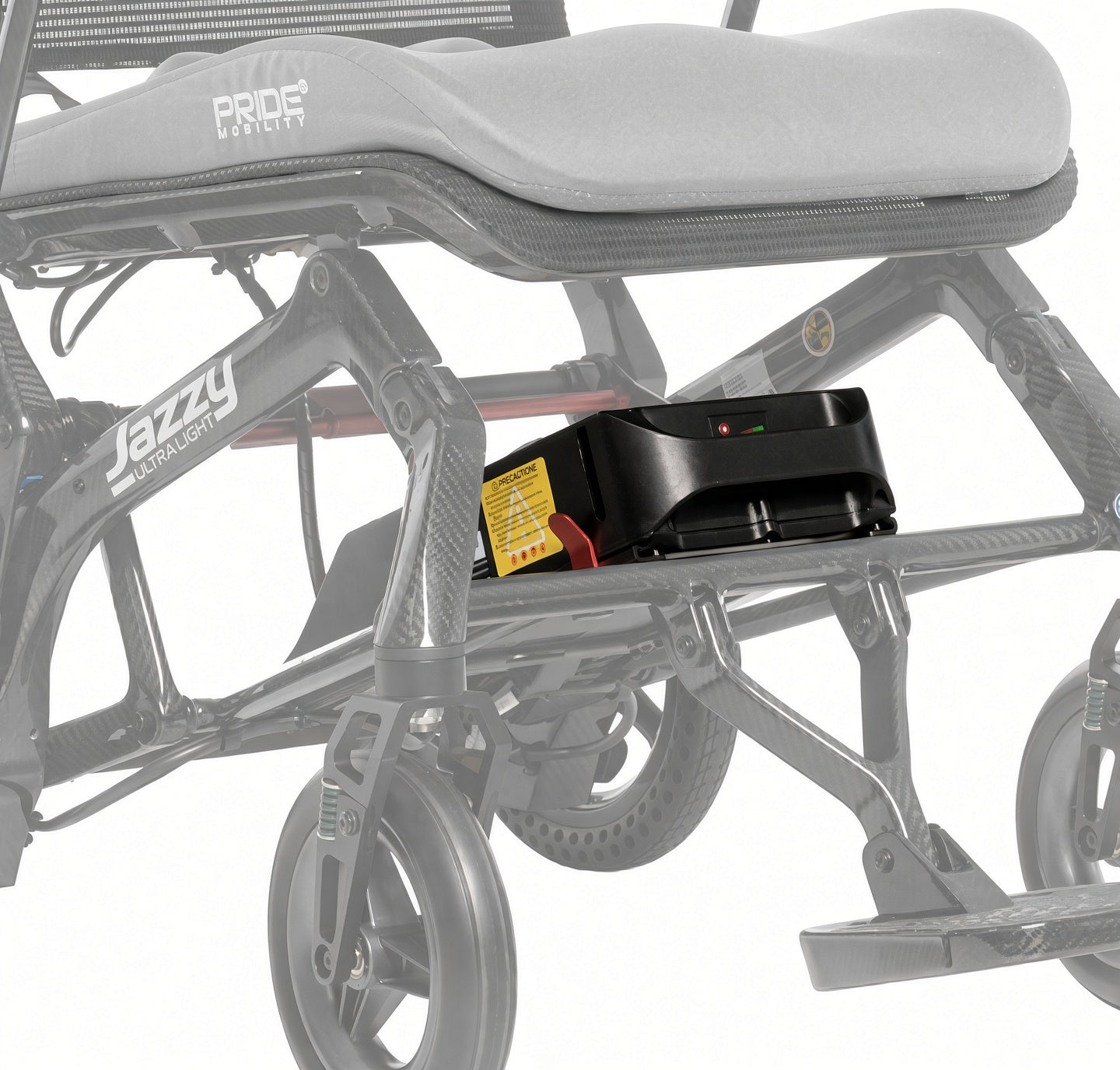 BATHP20020 Battery installed in the Jazzy Ultra Light travel chair