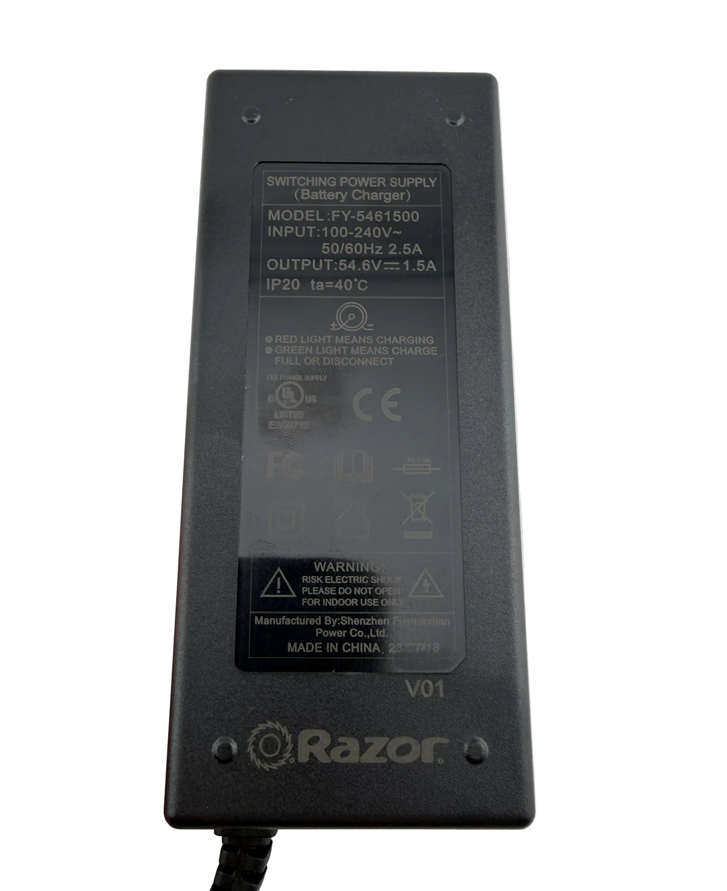 Charger for the Razor EcoSmart Cargo Electric Scooter and Razor Rambler TRL Electric Bike