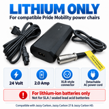 ELE2506208 - 24 Volt 2.0 Amp Lithium-Ion Charger for the Jazzy Carbon, Carbon 27, Carbon HD & Rascal Carbon Cruiser