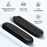 Black 10" Desk Length Padded Vinyl Armrest for Mobility Scooters (Set of 2)