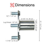 4" x 4" Go-Kart Live Axle Hub with 1" to 3/4" Step-Down