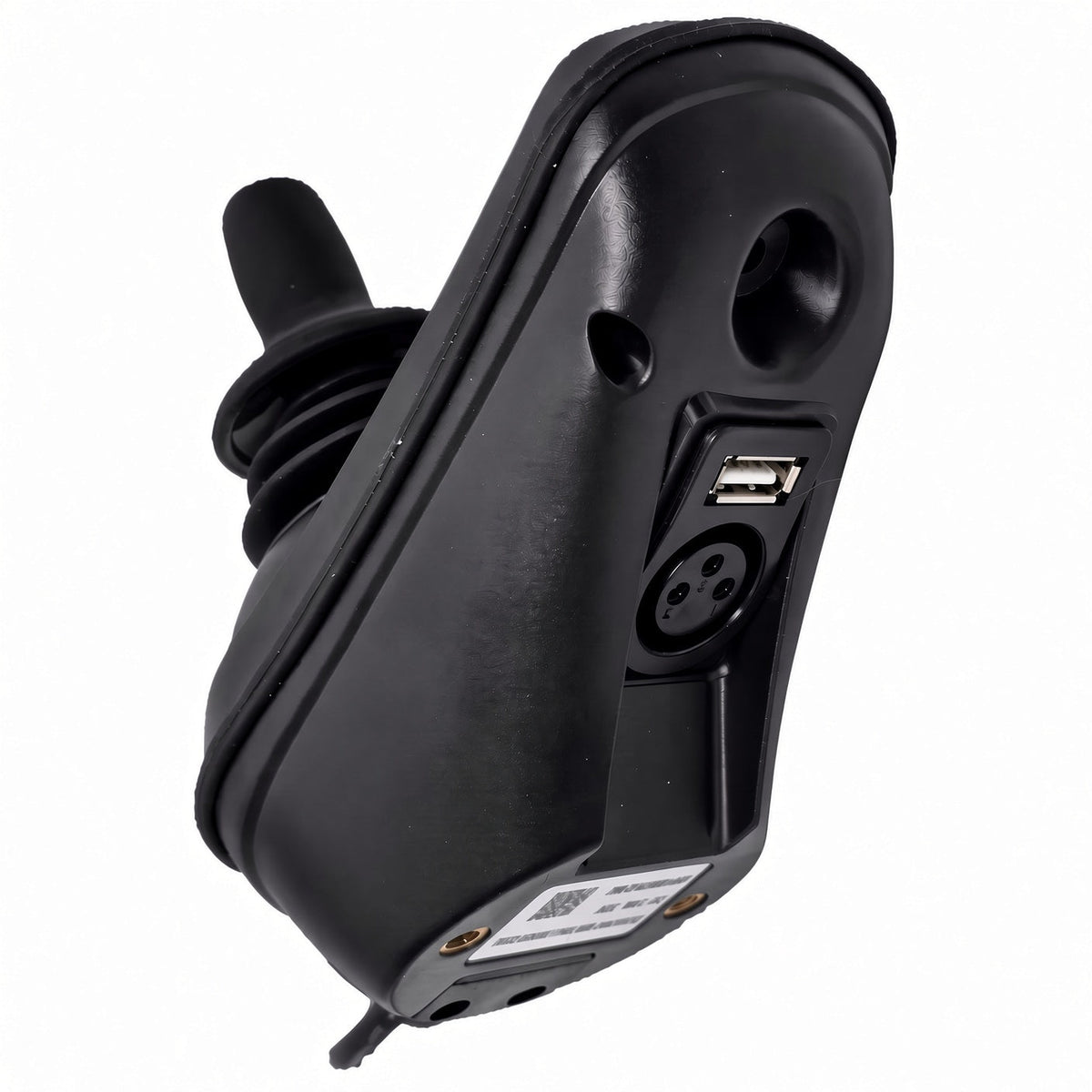 Close-up of the joystick control for the Golden Cricket GP302 power chair, showing the control module.