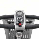 MBM-C40-RHB Close-up of a Golden scooter horn button control console with a front basket, shown on a clean white background.