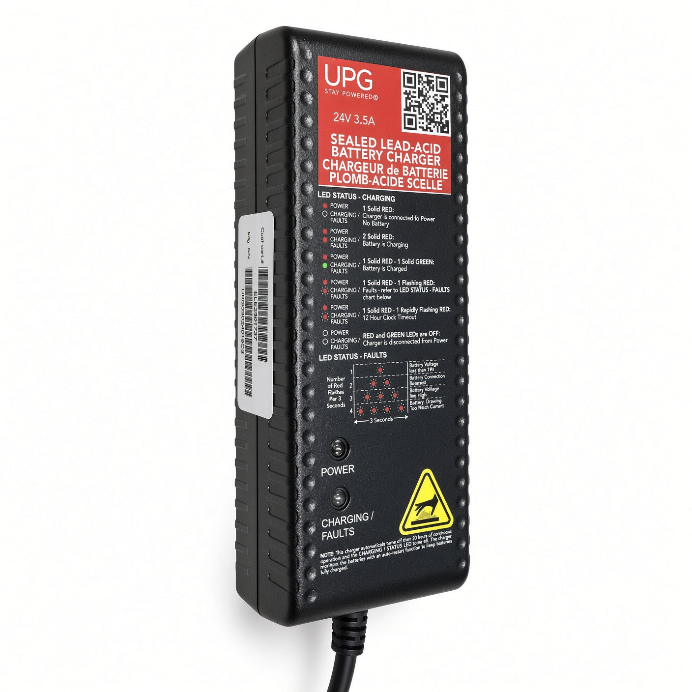 Pride ELE2301737 charger with red magnetic charging connector by Aces Electronics