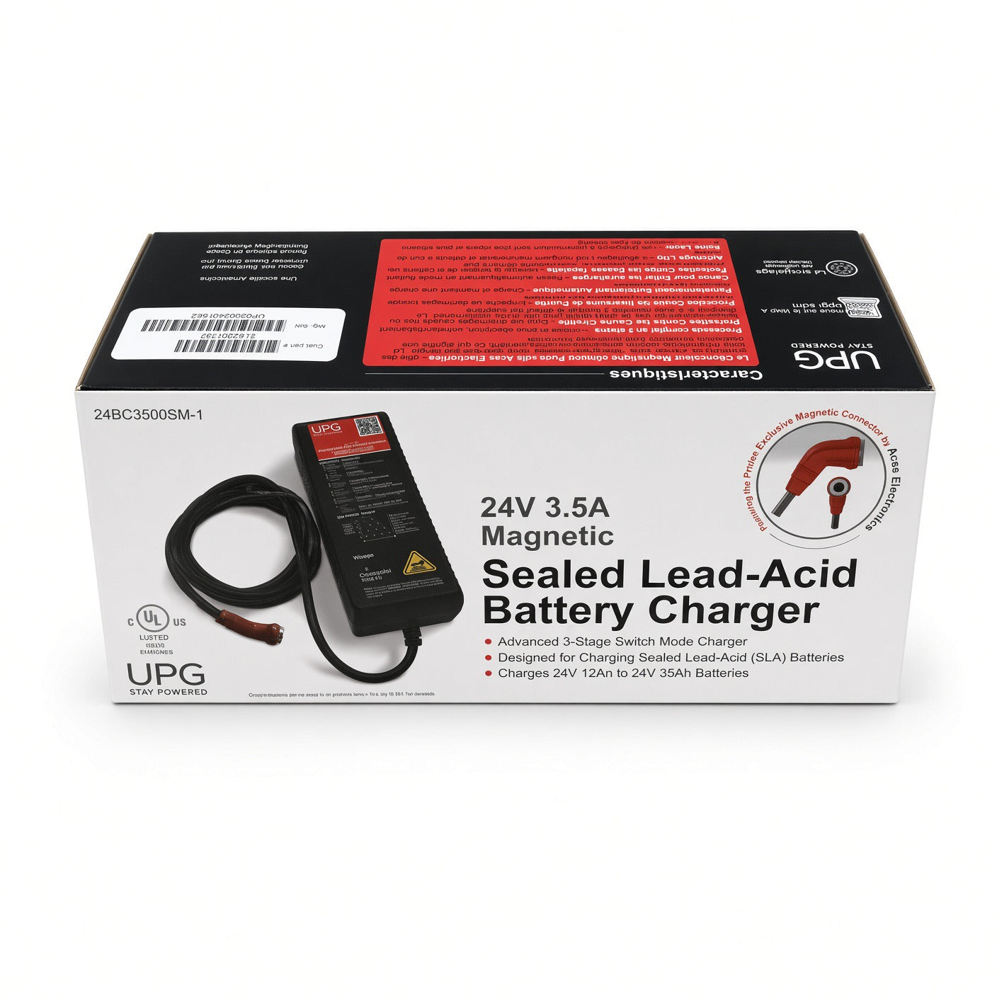 Charge360 24V 3.5A magnetic battery charger for Pride and Go-Go mobility scooters