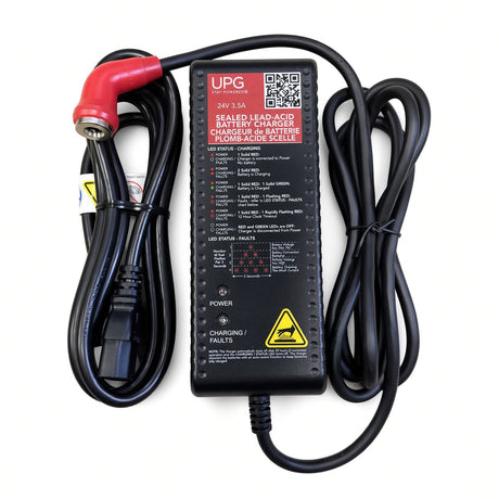 Pride Charge360 ELE2301737 24V 3.5A sealed lead-acid battery charger with red magnetic connector