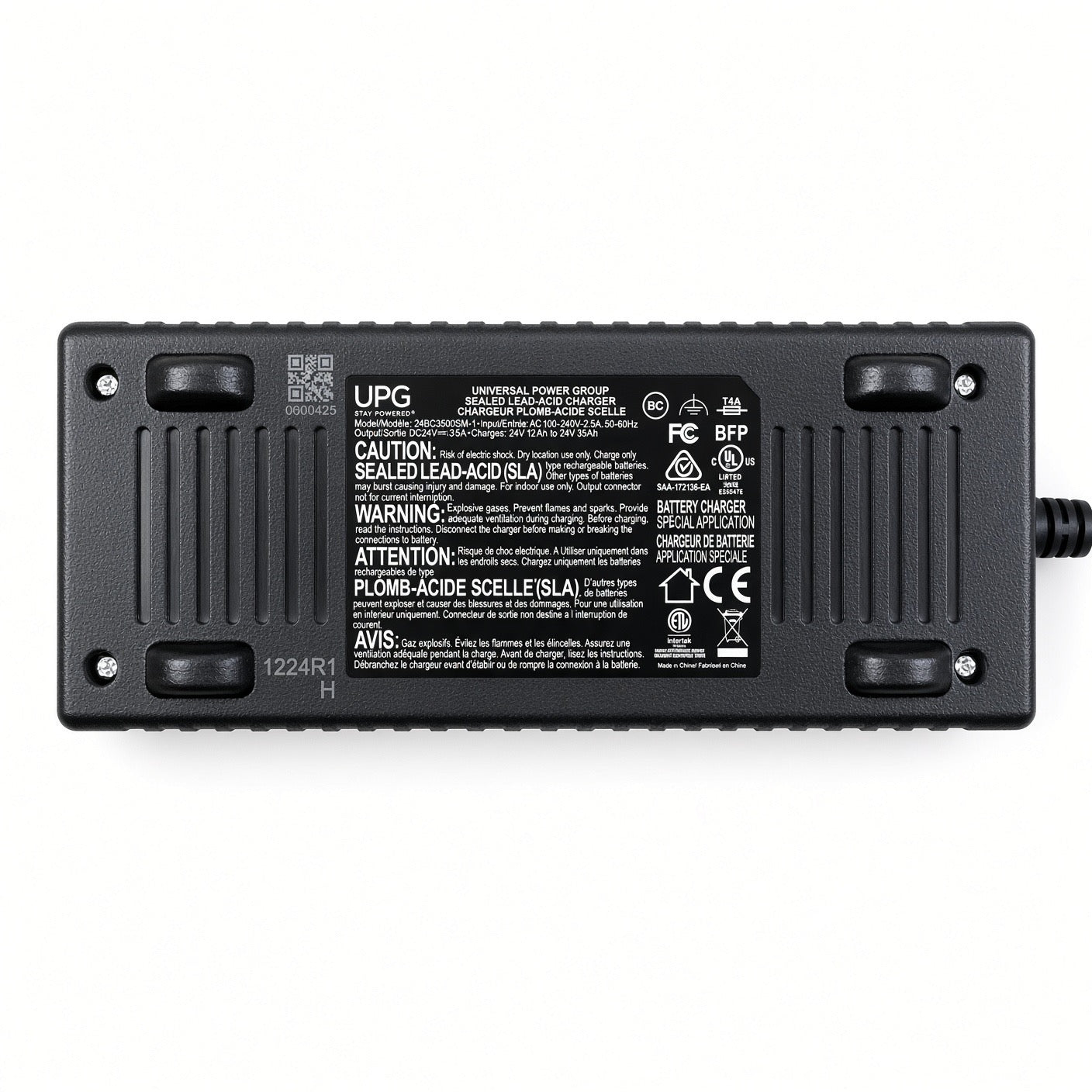 UPG 24BC3500SM-1 24 volt 3.5 amp magnetic SLA mobility scooter charger