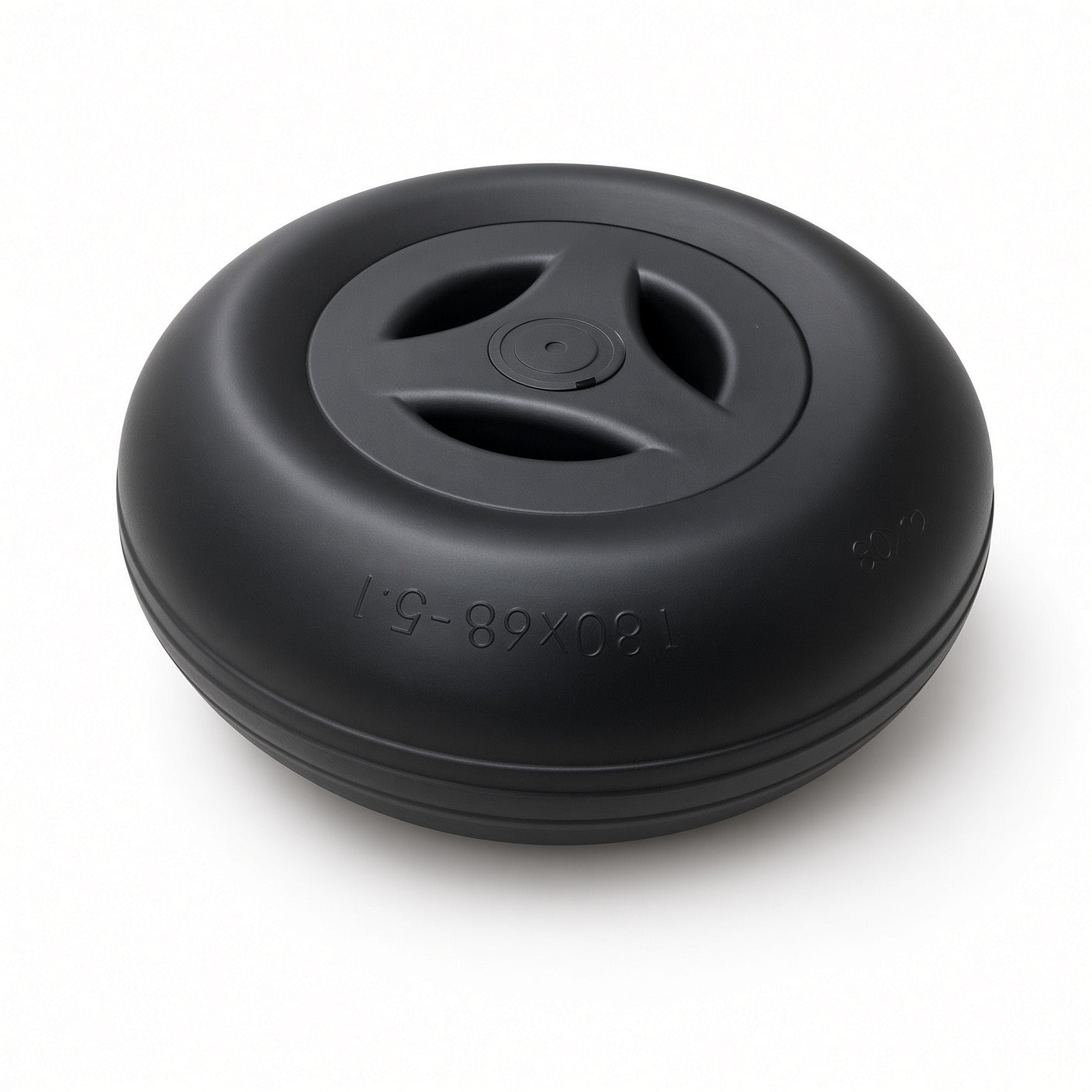 Permobil M1/M3 replacement caster wheel, 7 in. diameter, black rim