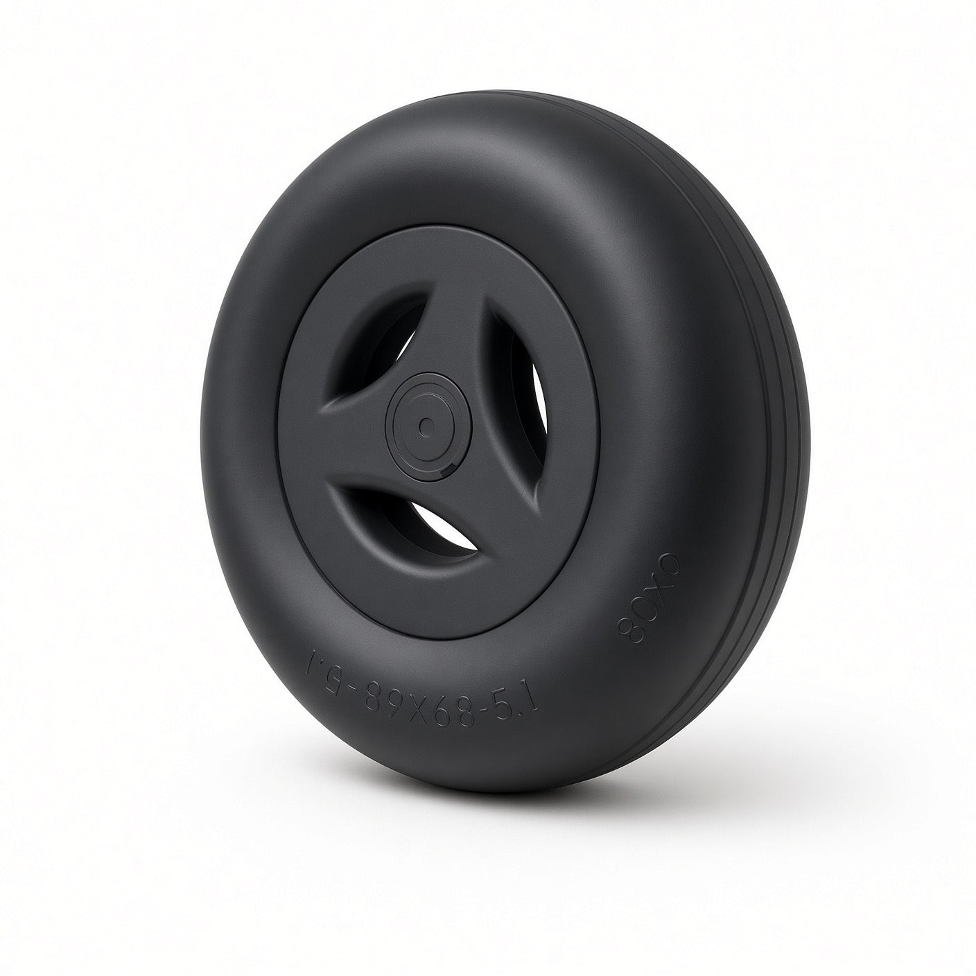 2.50-3 black caster wheel for Permobil M1 and M3, front or rear position