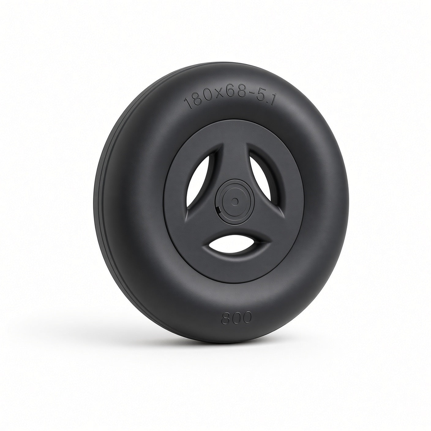 180 x 68 caster wheel for Permobil M1 and M3 power chairs with bearings installed