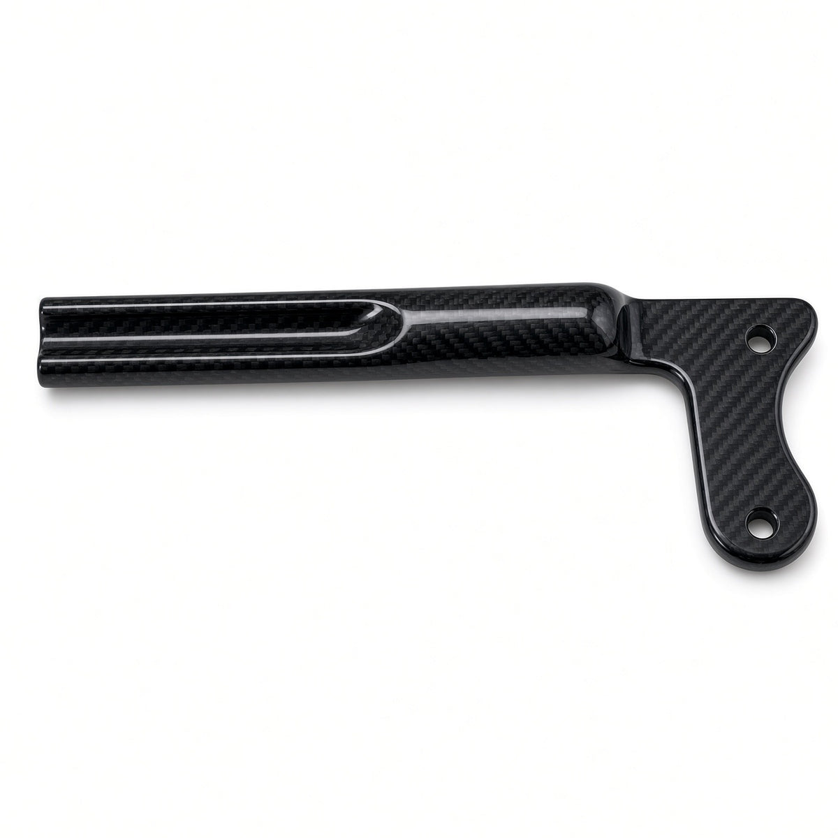 Alternate view of the Pride Mobility MEC2400680 joystick mounting bracket for the Jazzy Carbon power chair