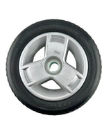 8"x2" (200x50) Black Flat-Free Front Wheel Assembly with Silver Tri-Spoke Rim for 4-Wheel Go-Go Mobility Scooters (Blemished)