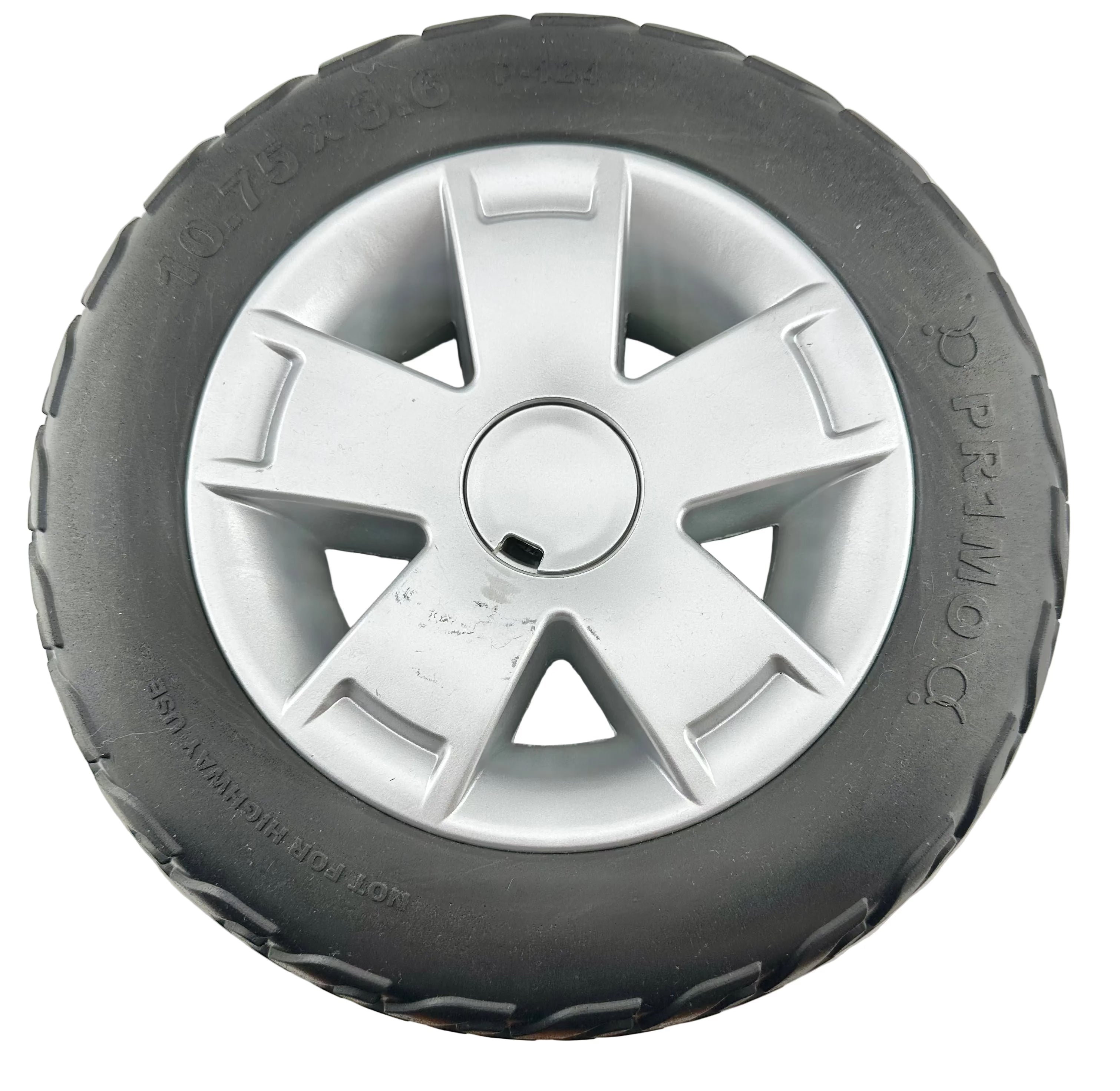 Rear Wheel Assembly with Black Flat-Free Tire for Pride Victory 10, Victory ES 10, & Victory Sport (Blemished)