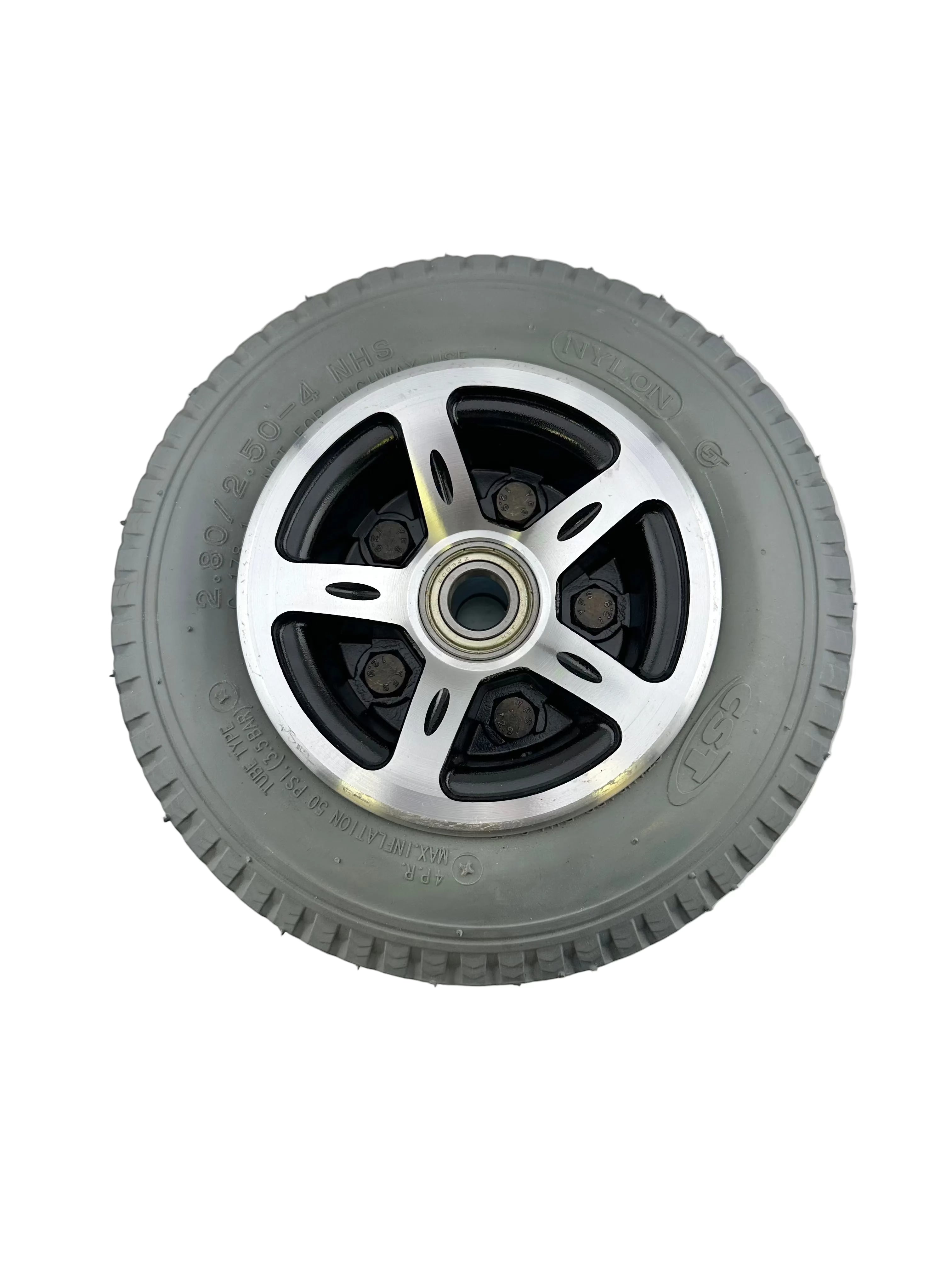 2.80/2.50-4 Pneumatic Caster Wheel for the Merits Atlantis 1 (P710) and Travel-Ease Commuter Bariatric (P183) Power Chairs (Blemished)