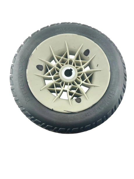 3.00-4 Flat-Free Drive Wheel Assembly with Black Tire for the Jazzy Air, Select, & Select 6 Power Chairs (WHLASMB2045)  (Blemished)
