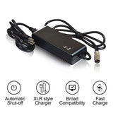 Specification and fitment information for the MBE-CHG35A-STD 24 Volt 3.5 Amp XLR battery charger for Golden Companion, LiteRider Envy, Alante Jr. and Compass Sport.