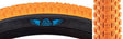 Close-up of a 24x2.0 Orange Cub Bicycle Tire, showcasing its classic BMX street tread and durable synthetic rubber compound designed for all terrain types.