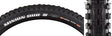 27.5x2.4 Minion DHR II TERRA/TR/DD/WT Bicycle Tire featuring a black tread with white text, showcasing the tire's detailed tread pattern optimized for aggressive trail riding.