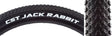 Close-up of the 29x2.25 Jack Rabbit Wire Bicycle Tire showcasing its small, closely spaced knobs designed for XC riding with a ramped tread for efficient rolling.