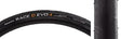 Close-up of the 700x25 Black/Black Race D Evo4 Bicycle Tire, showcasing its slick road racing tread and ProTite belting for durability and enhanced puncture resistance.