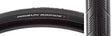 Close-up of the 700x25 Rapide Wire Bicycle Tire showcasing its directional arrow tread design, knurled shoulder tread, and high-density nylon breaker belting for enhanced traction and puncture resistance.