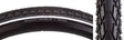 Close-up of 700x35 Reflective Kwick Drumlin Sport KS Bicycle Tire showcasing thick tread, square profile, deep siping, and burly shoulder lugs, optimized for pavement, gravel, and forest roads.