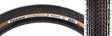 700x50 Black/Brown Gravel King SK Bicycle Tire featuring spiked square knobs and double rows of continuous ridges, designed for smooth rolling and superior grip on rough or gravel roads.