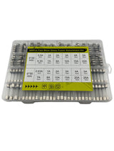 360 Piece AGC & GMA Glass Fuse Assortment Kit with 0.5A, 0.63A, 1A, 2A, 3A, 4A, 5A, 6.3A, 7A, 8A, 10A, 15A, 20A, and 25A breaking capacities