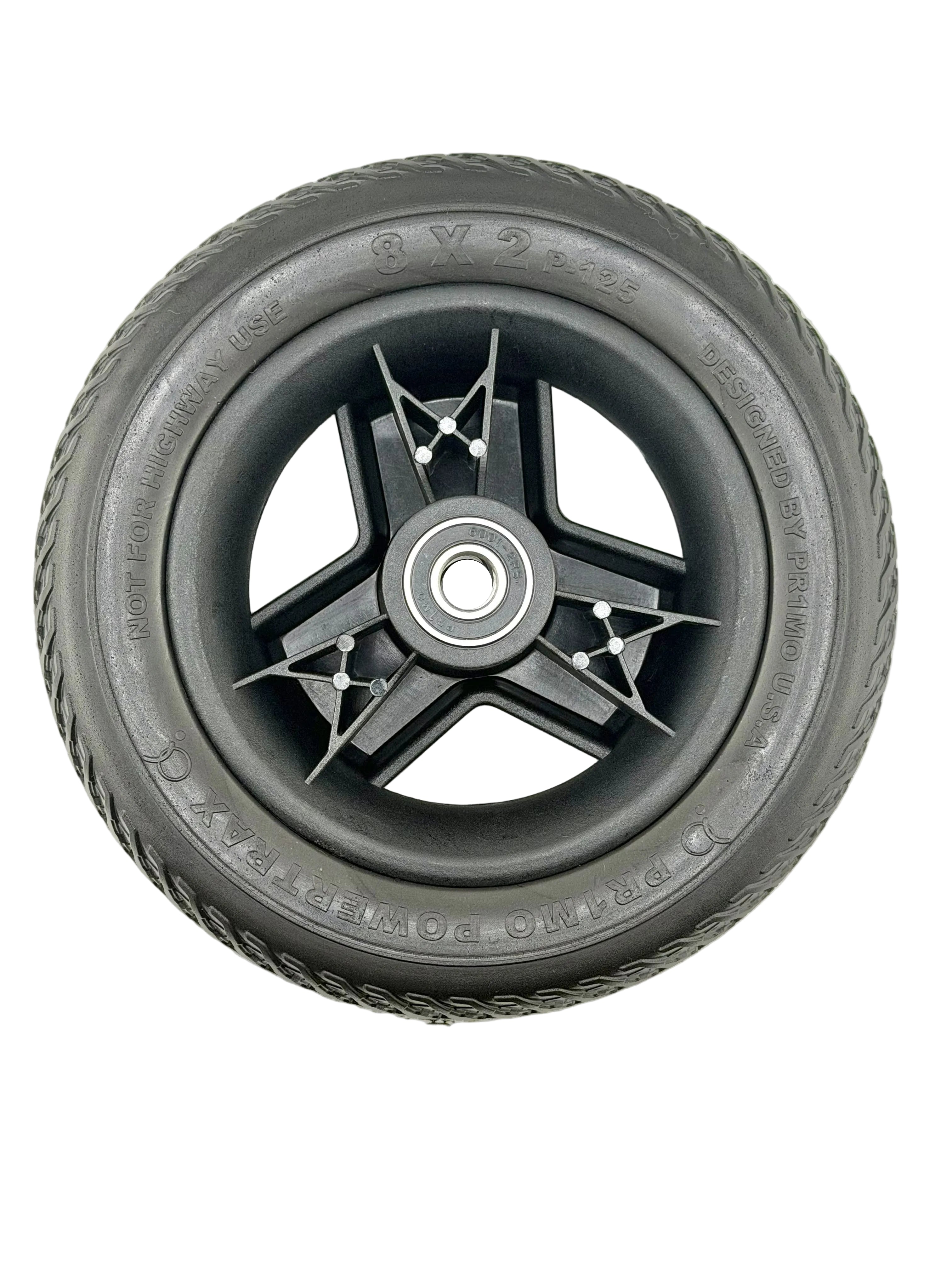 DGN2102158 front wheel assembly for the Pride Go-Go Endurance AL+, alternate view
