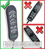 10-Button or 12-Button 5-Pin Hand Control for Pride VivaLift Standard and (Early) Version 2 Lift Chairs (10 Button: CTL1707190/12 Button: CTL2104324)