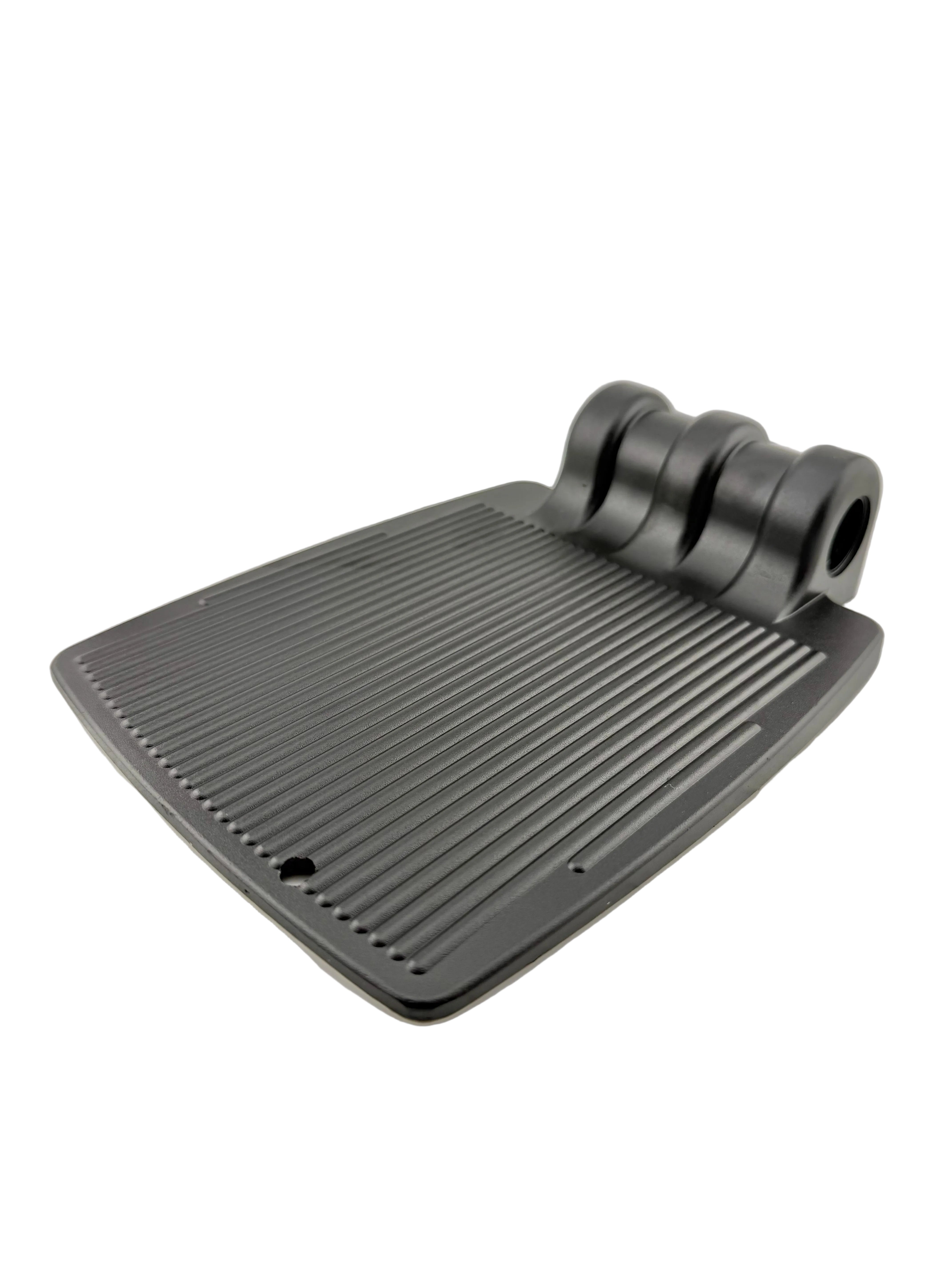 Universal Black Metal Footplates for Wheelchairs with 7/8" Tubing (Left & Right / Set of 2)