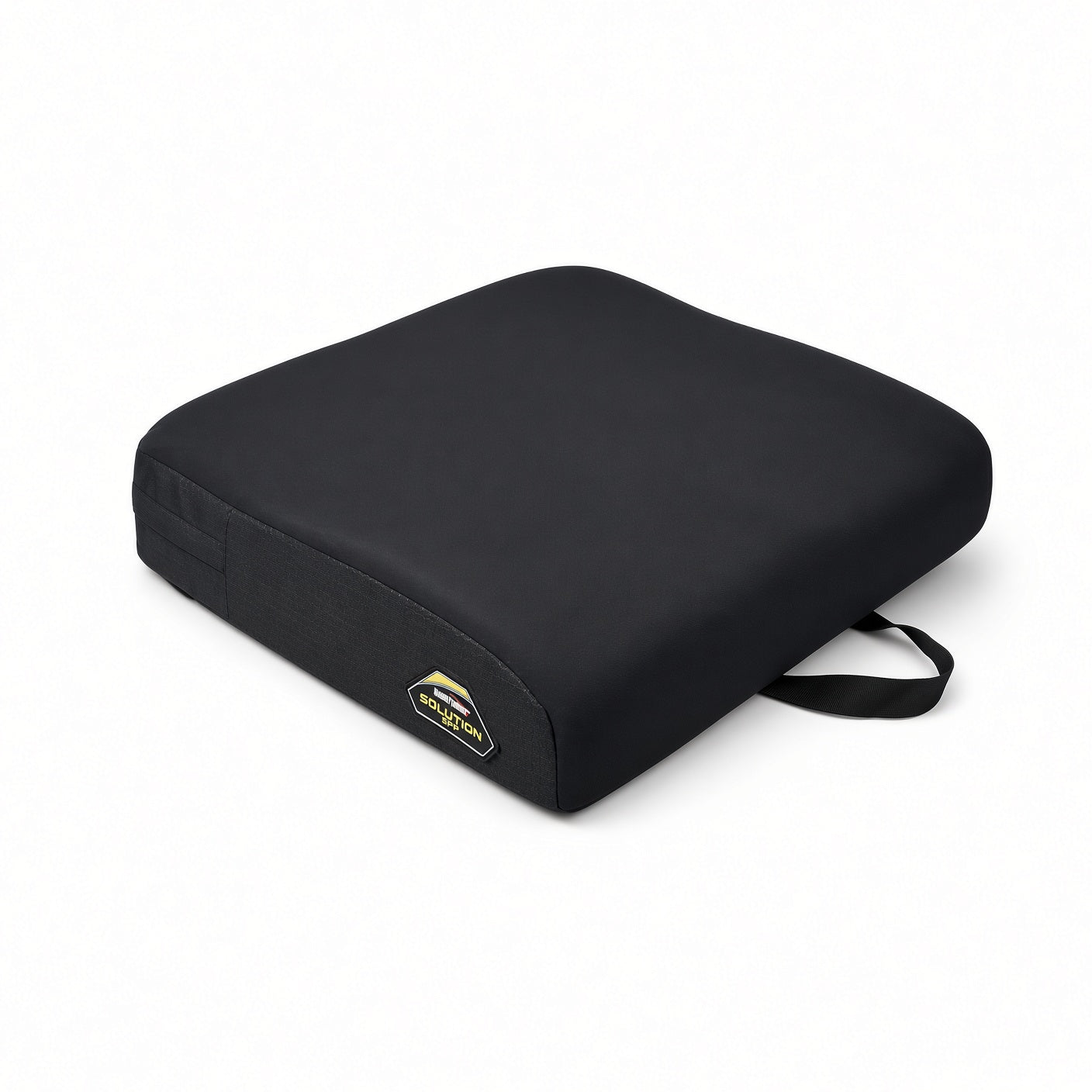 Replacement cover for Stealth Seat Solutions cushions for Quantum power chairs. Black fabric.