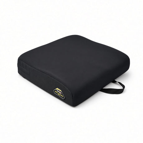 Replacement cover for Stealth Seat Solutions cushions for Quantum power chairs. Black fabric.